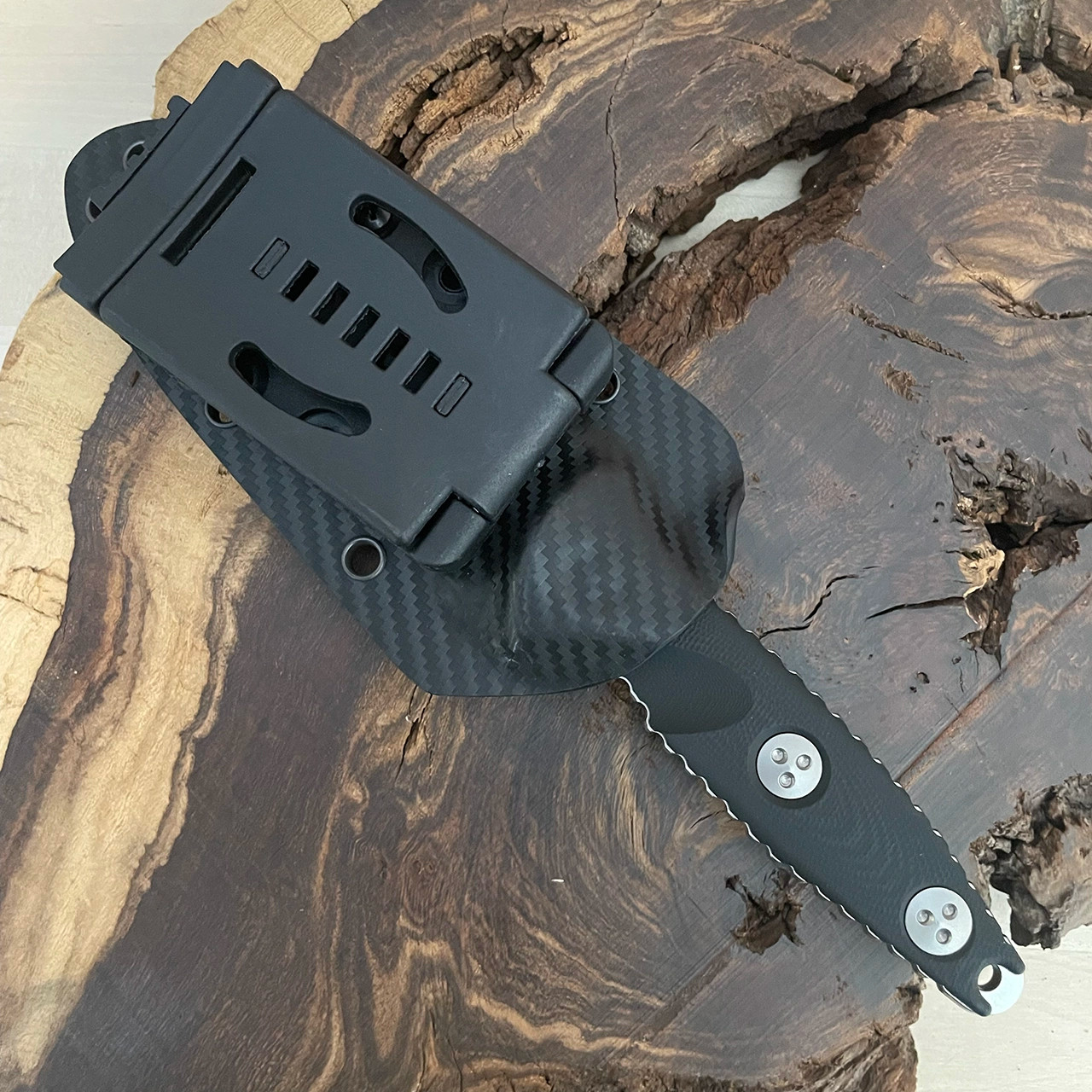 Microtech Socom Alpha Mini Warcom Black Stonewash Full Serrated