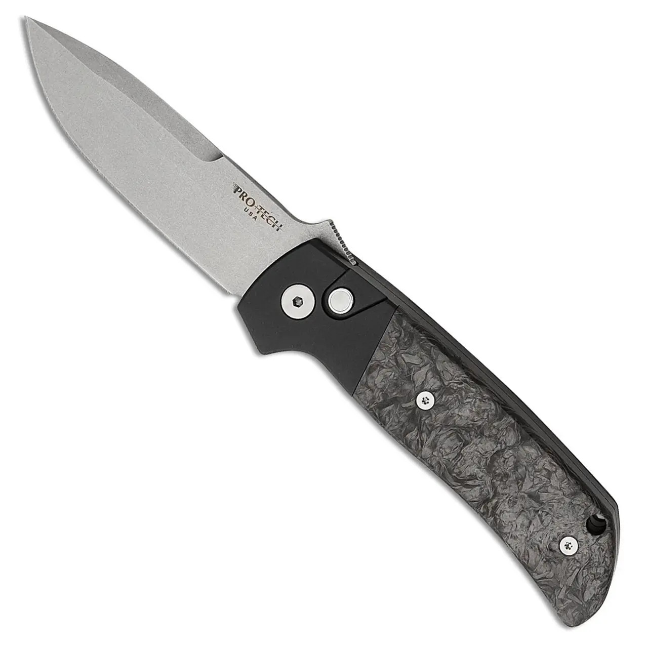 Pro-Tech Terzuola ATCF Auto Black Handle w/ Dark Matter Fat Carbon