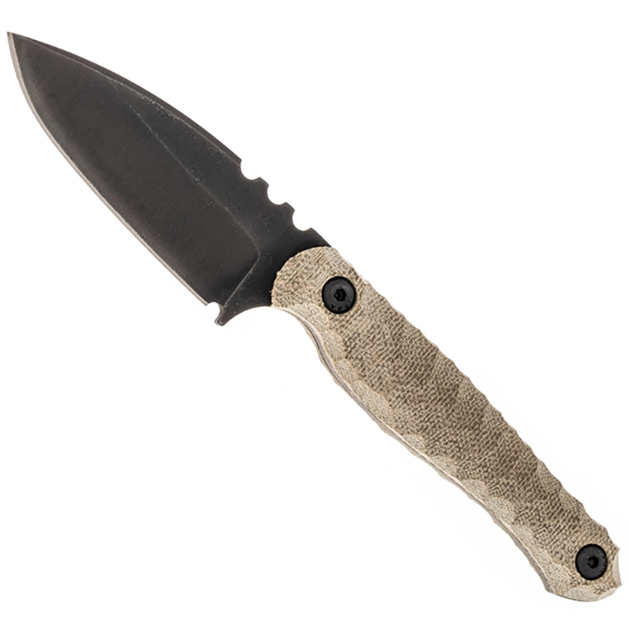 Wachtman Knife & Tool Eddy 2 Fixed Blade OD Green Micarta Black