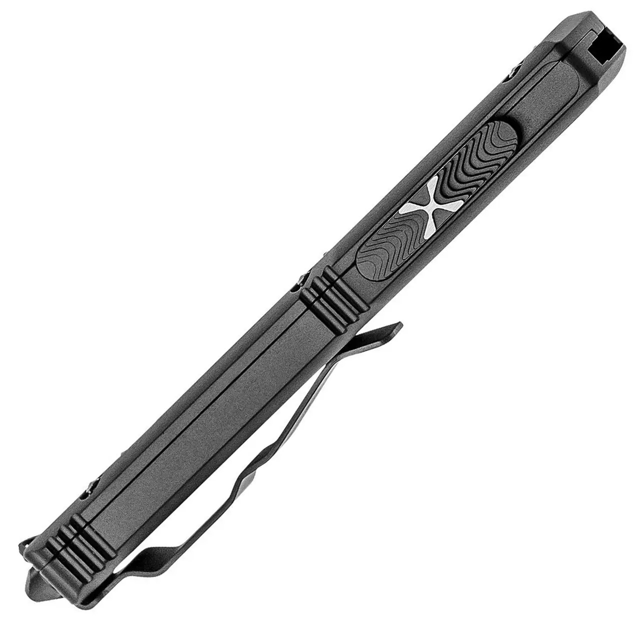Microtech Ultratech D/E Black Damascus Standard Ringed Hardware ...