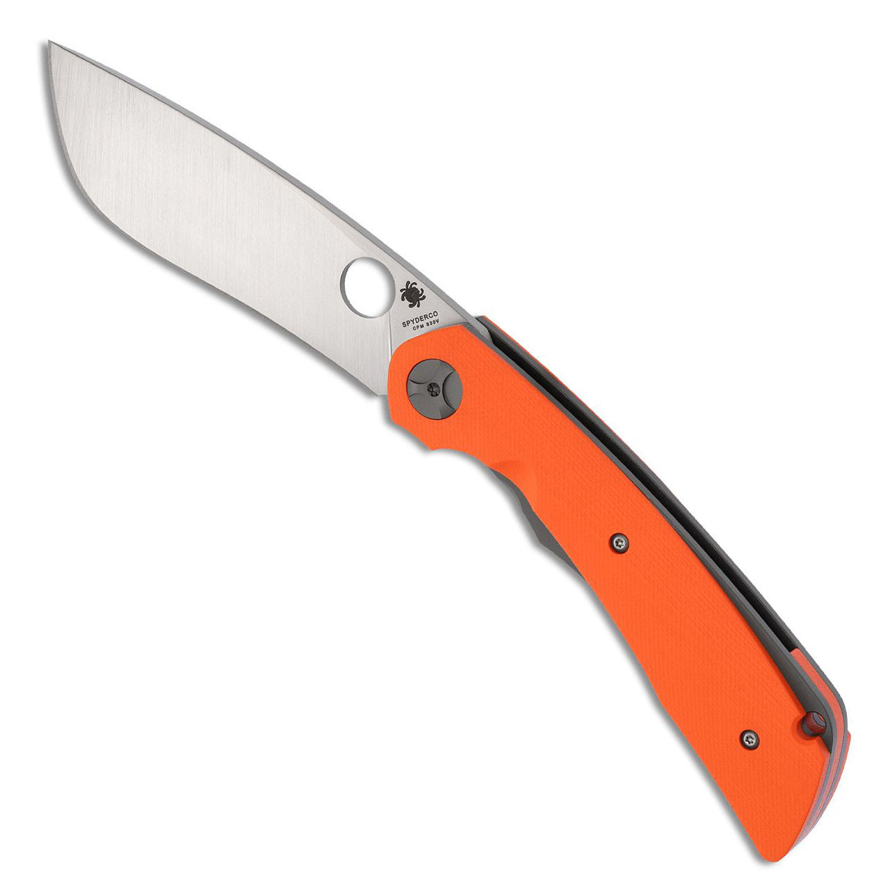 Spyderco Subvert Liner Lock Orange Handles Satin Blade C239GPOR