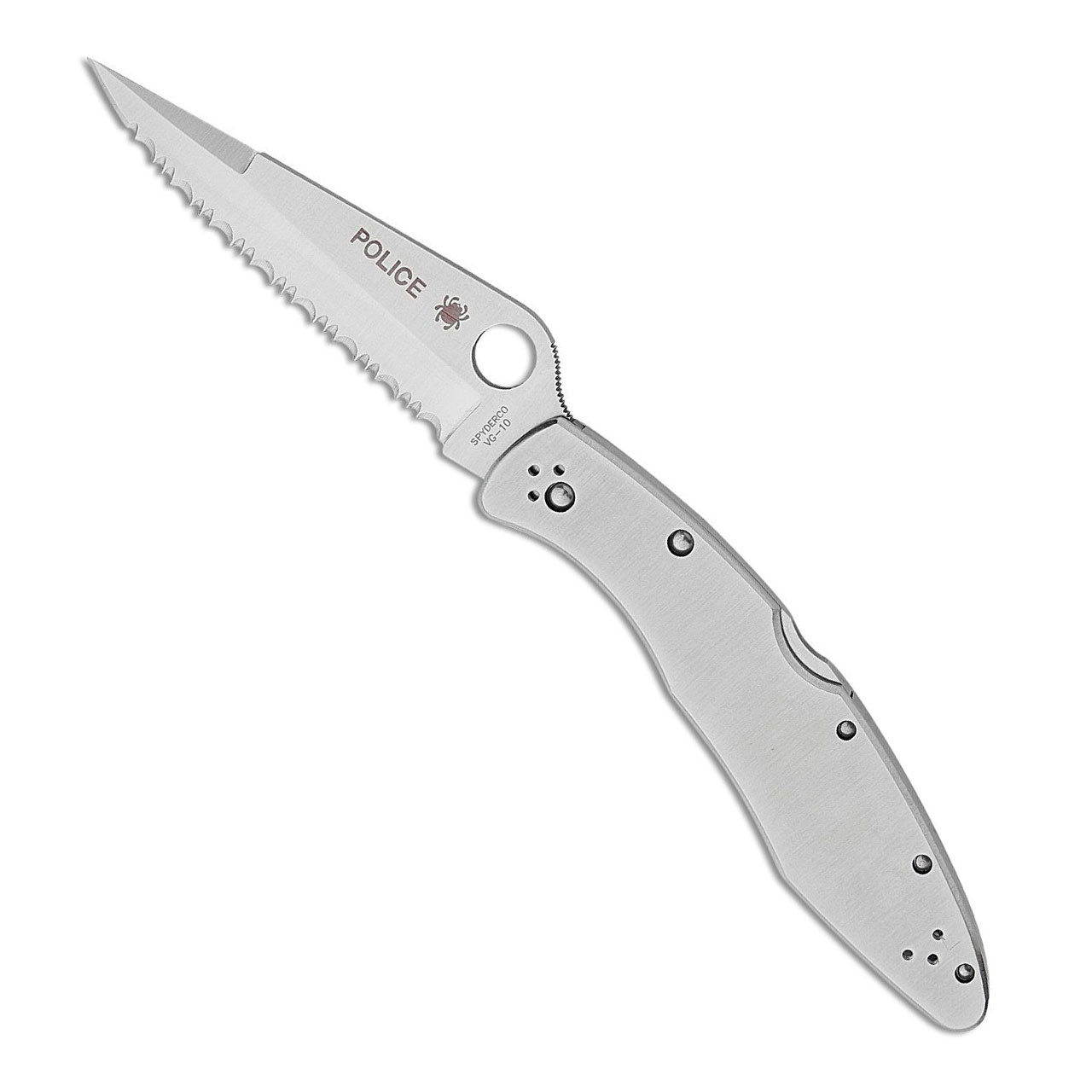 Spyderco Police - Stainless Steel - Serrated Edge - C07S