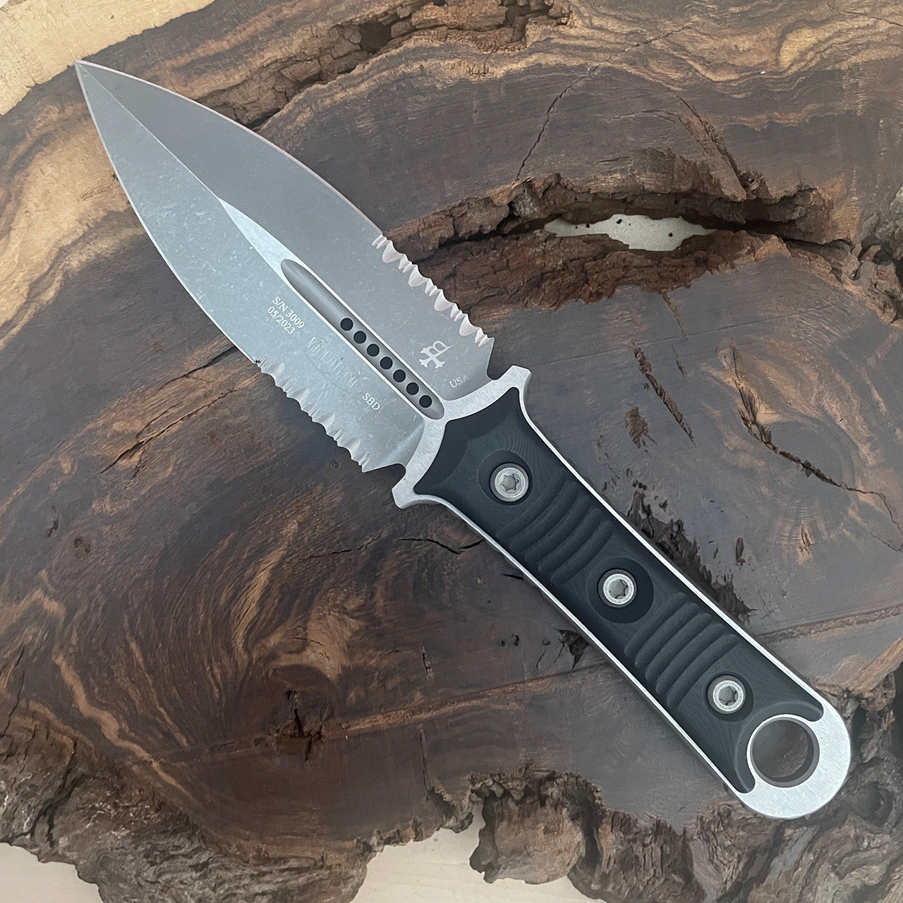 Microtech Borka SBD Dagger Fixed Blade Black G-10 Apocalyptic