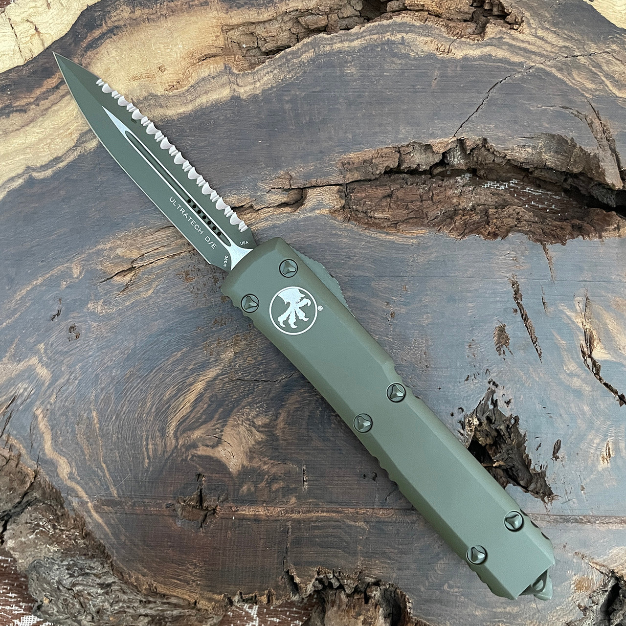 4/21まで限定　Edward Green ASQUITH 808 ダークオーク Microtech Ultratech D/E OD Green Cerakote Full Serrated 122-3COD
