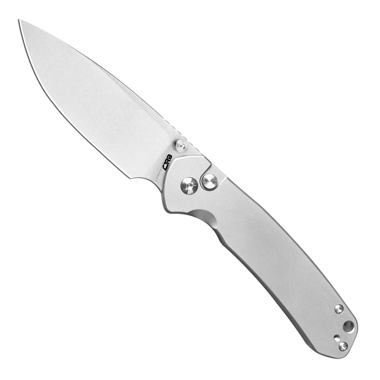 CJRB Pyrite Button Lock Titanium Handles Stonewashed Drop