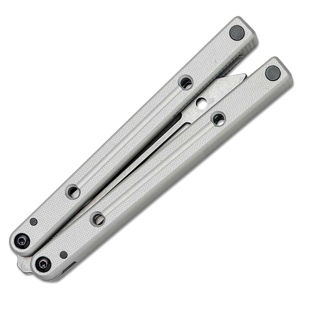 Squid Industries Squidtrainer V4 Balisong Butterfly Trainer Silver