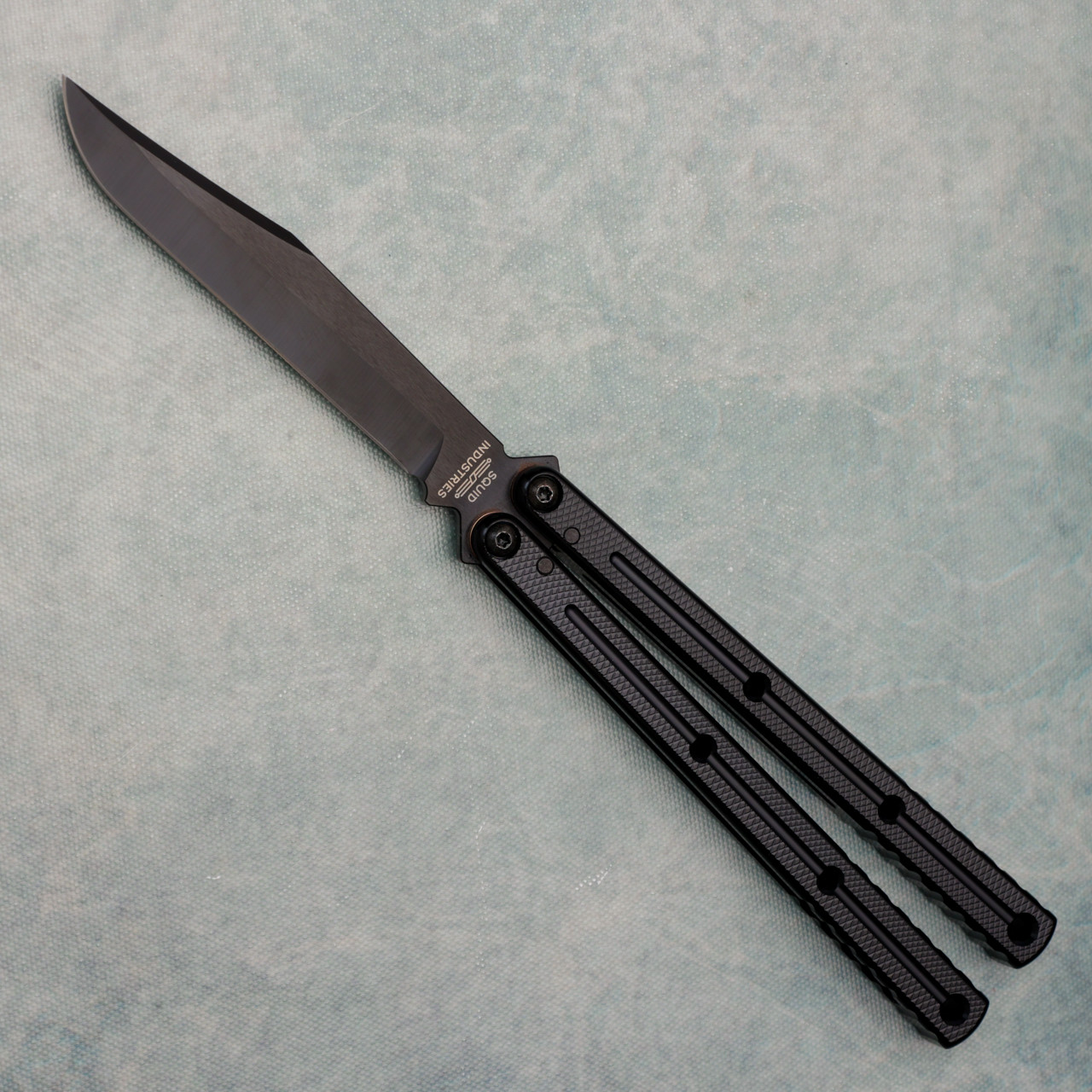 Squid Industries Krake Raken V3 Balisong Bowie Inked Black