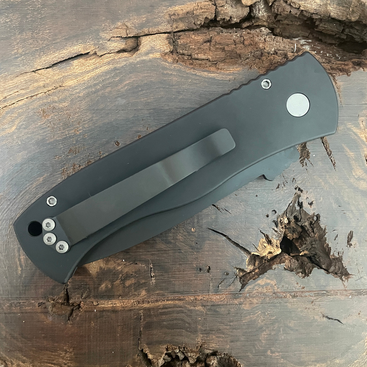 Pro-Tech Emerson CQC7 Auto Tanto Black Handle DLC Blade E7T03