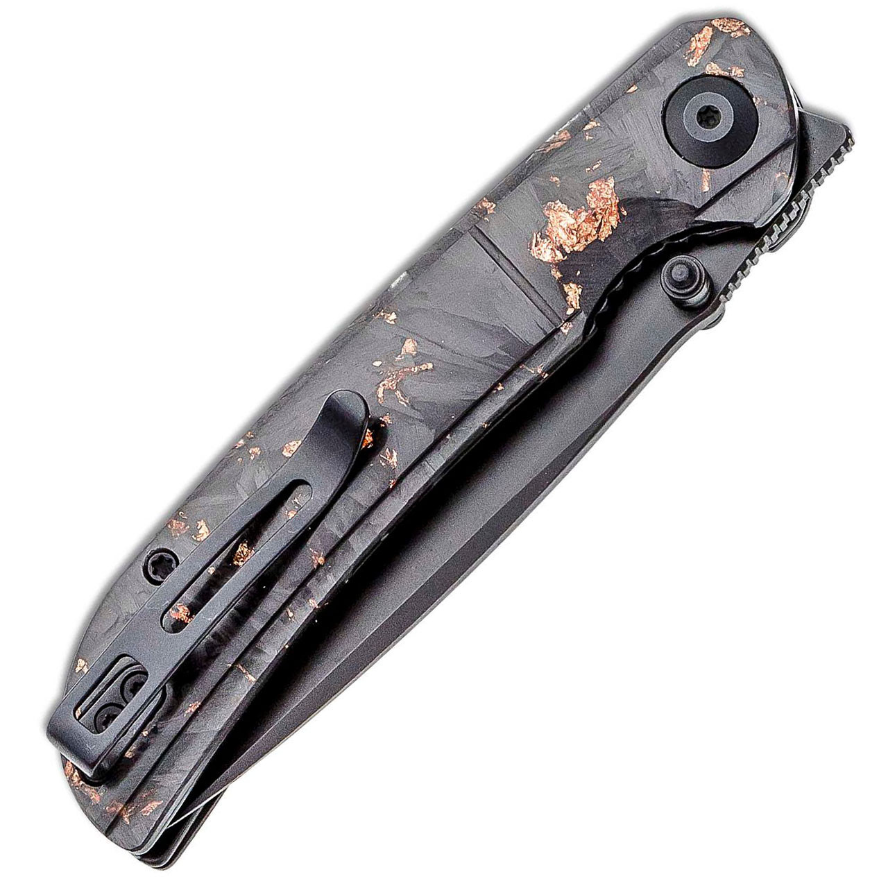 Civivi Imperium Liner Lock Copper Shred Carbon Fiber Handle