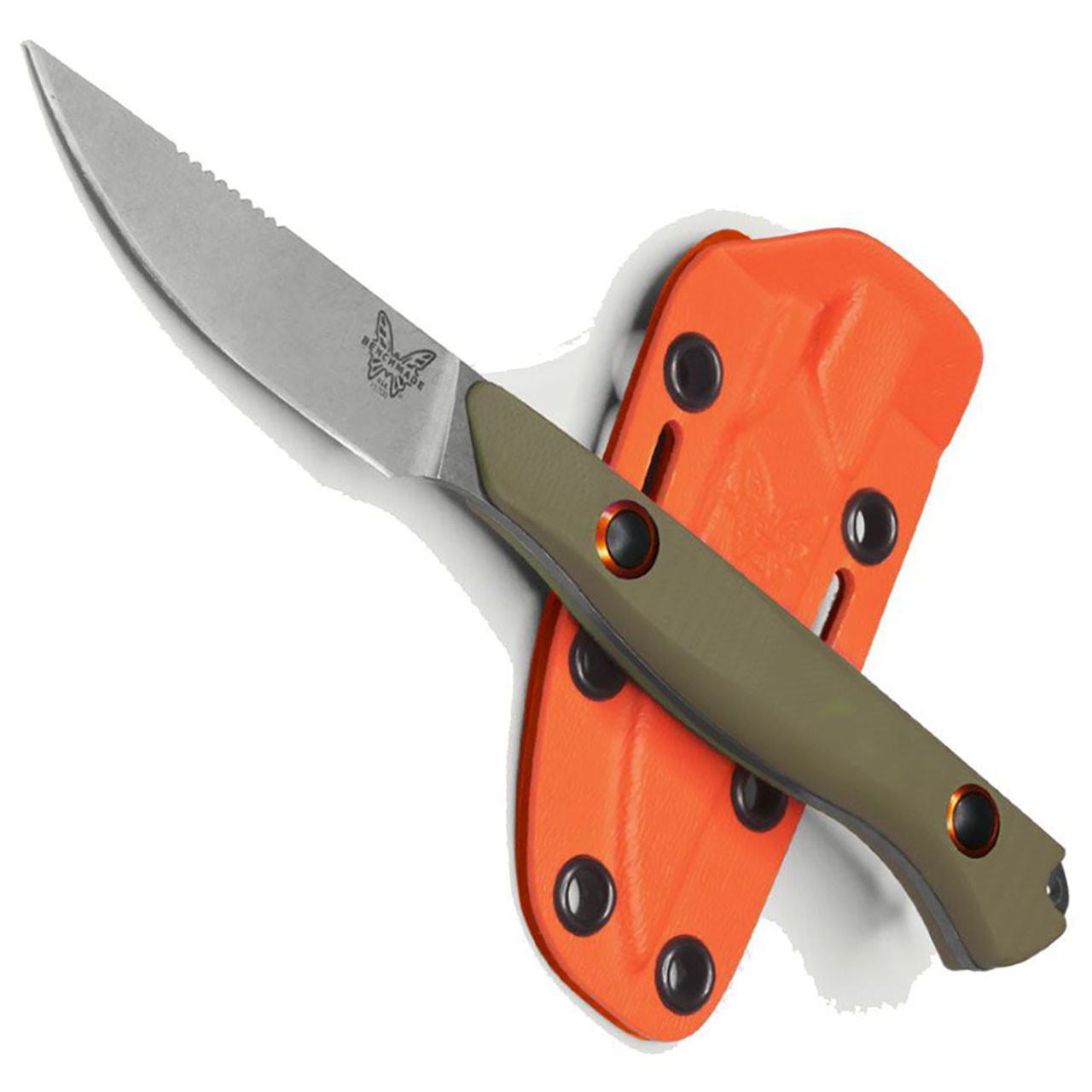 Benchmade Flyway Hunting Fixed Blade OD Green G10 Handle Satin CPM