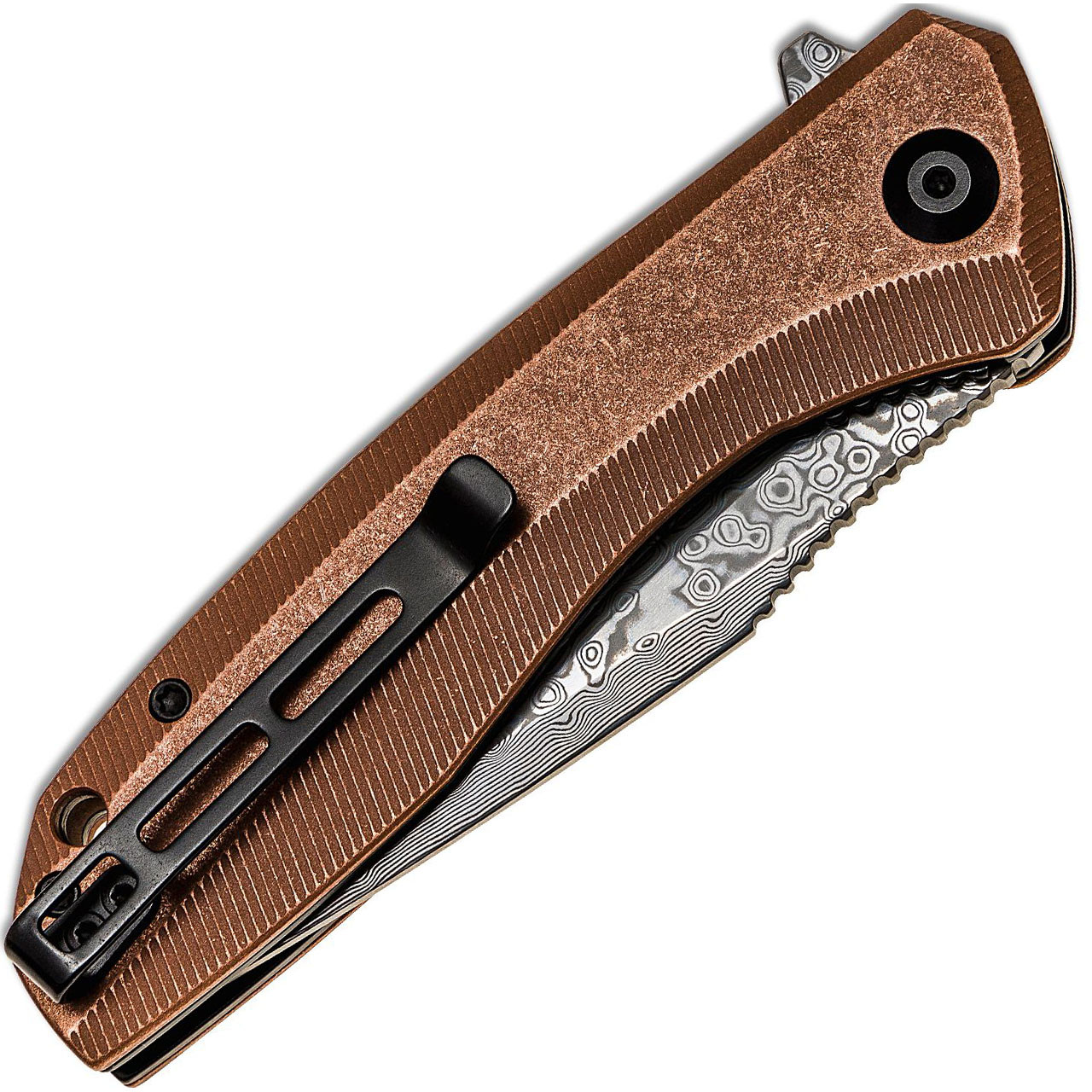 Civivi Baklash Liner Lock Copper Handle Damascus Blade C801DS-2