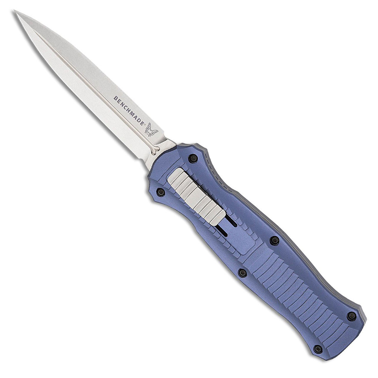 Benchmade Infidel OTF Auto Crater Blue Handle Stonewash Blade