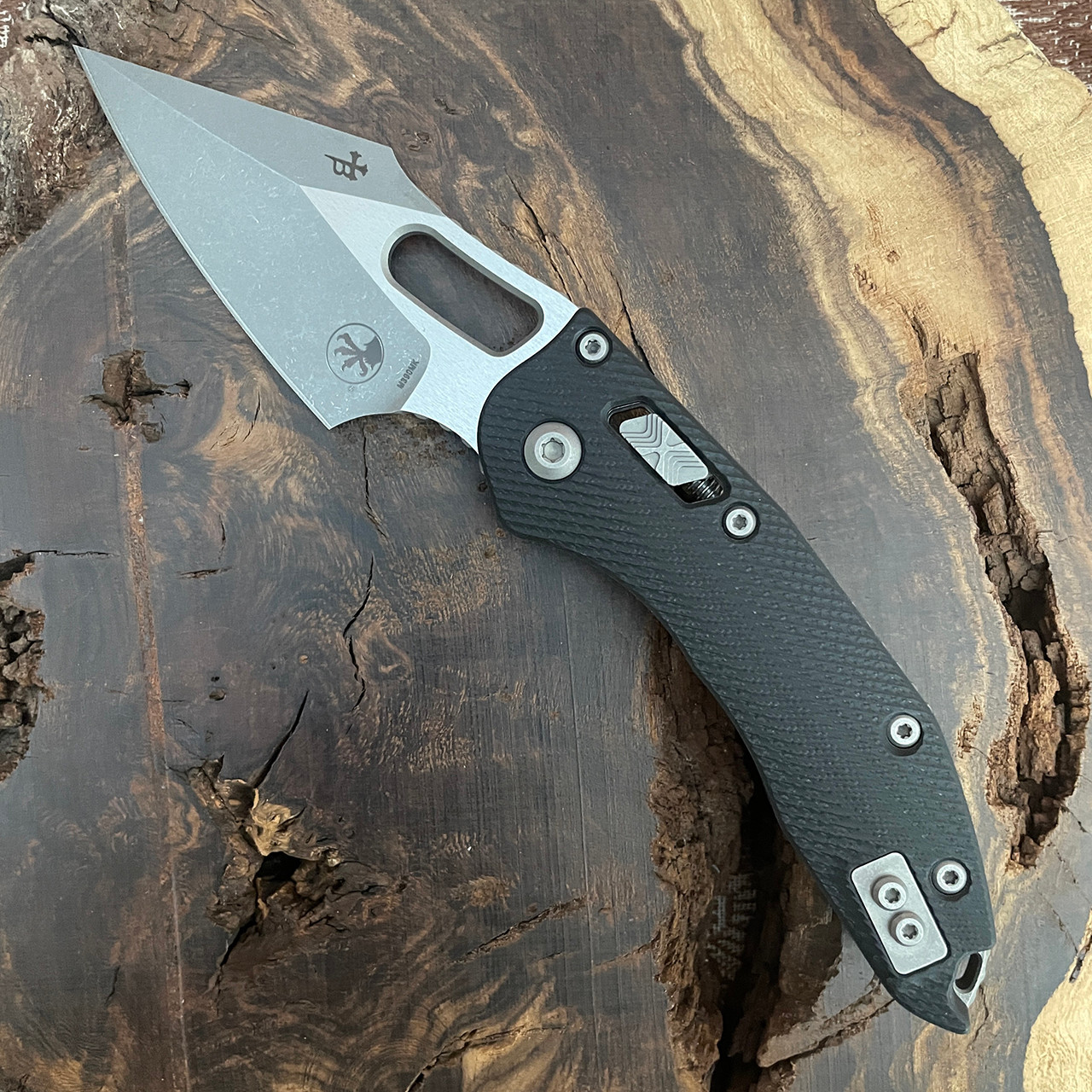 Microtech Borka Stitch RAM-LOK S/E Fluted Black G-10 Apocalyptic