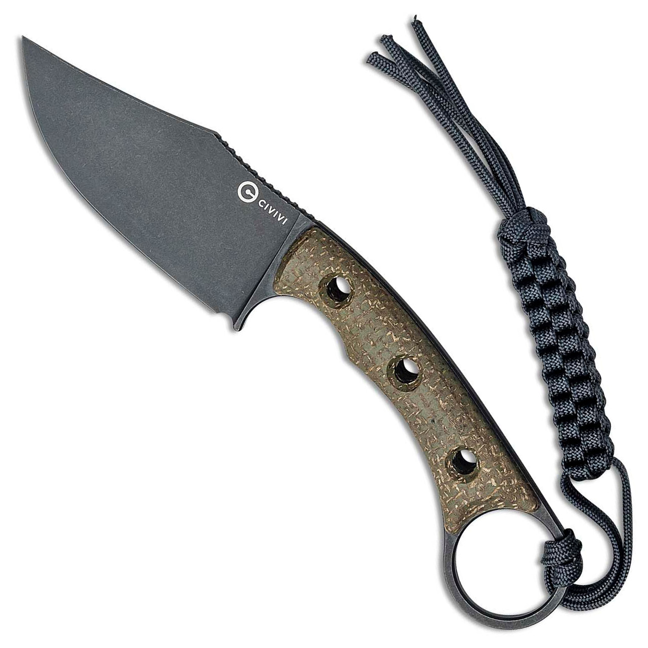 Civivi Midwatch Fixed Blade Green Burlap Micarta Handles
