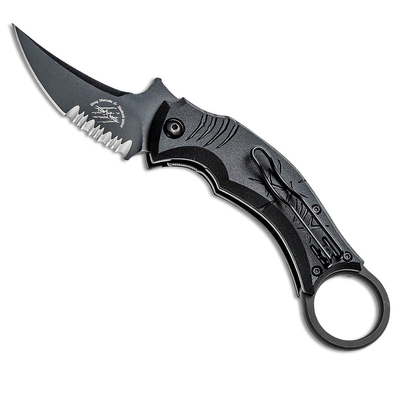 Bastinelli Creations Doug Marcaida Mako Folding Knife Black FRN