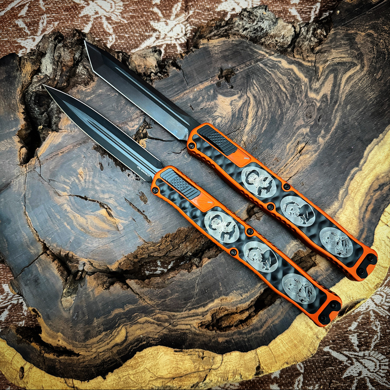 Heretic Knives Cleric II D/E Halloween 2023 Orange Handle DLC