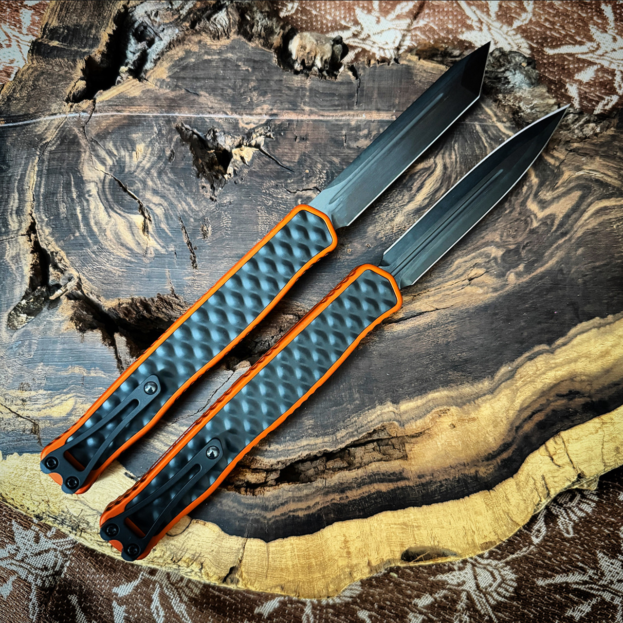 Heretic Knives Cleric II D/E Halloween 2023 Orange Handle DLC