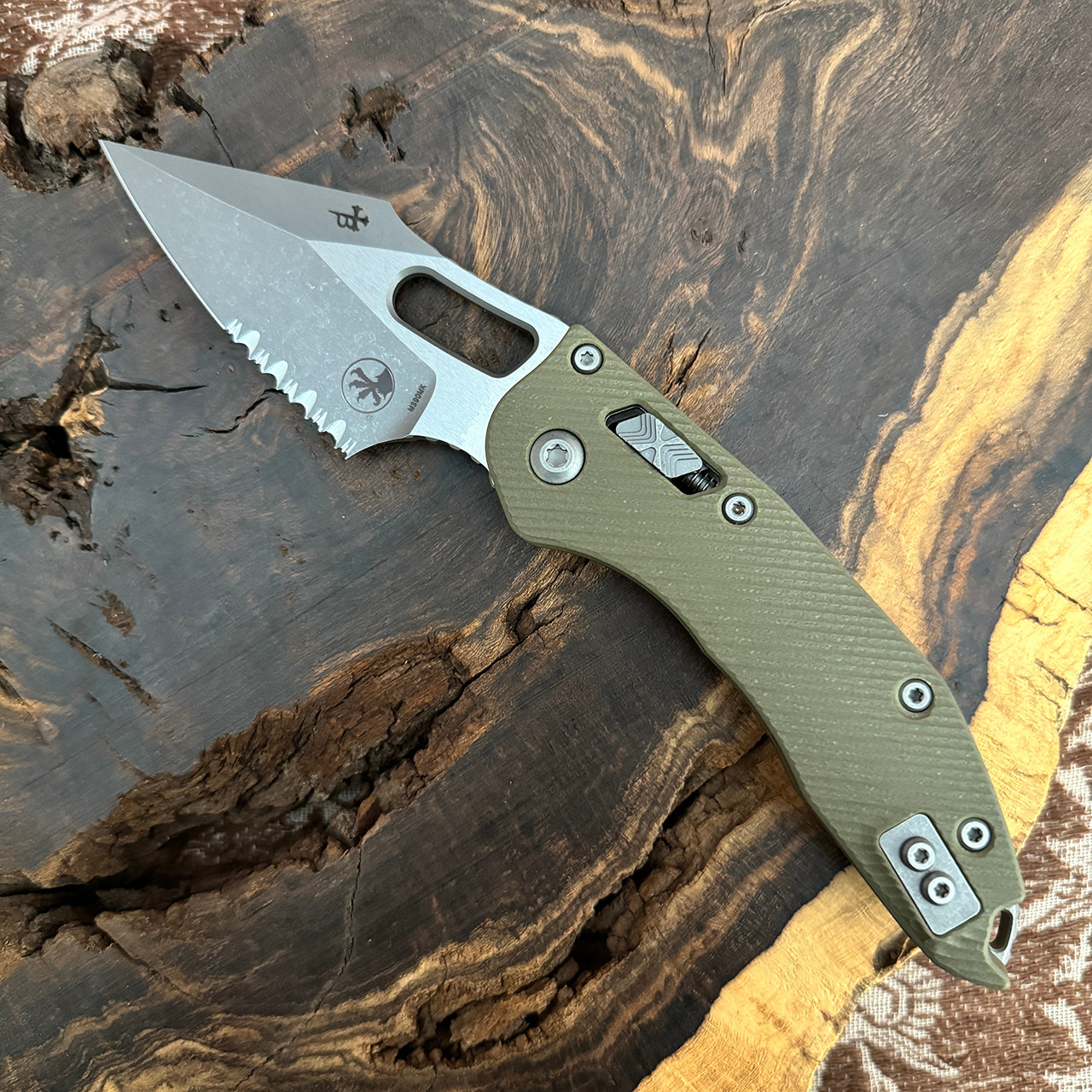 Microtech Borka Stitch RAM-LOK S/E Fluted OD Green G-10