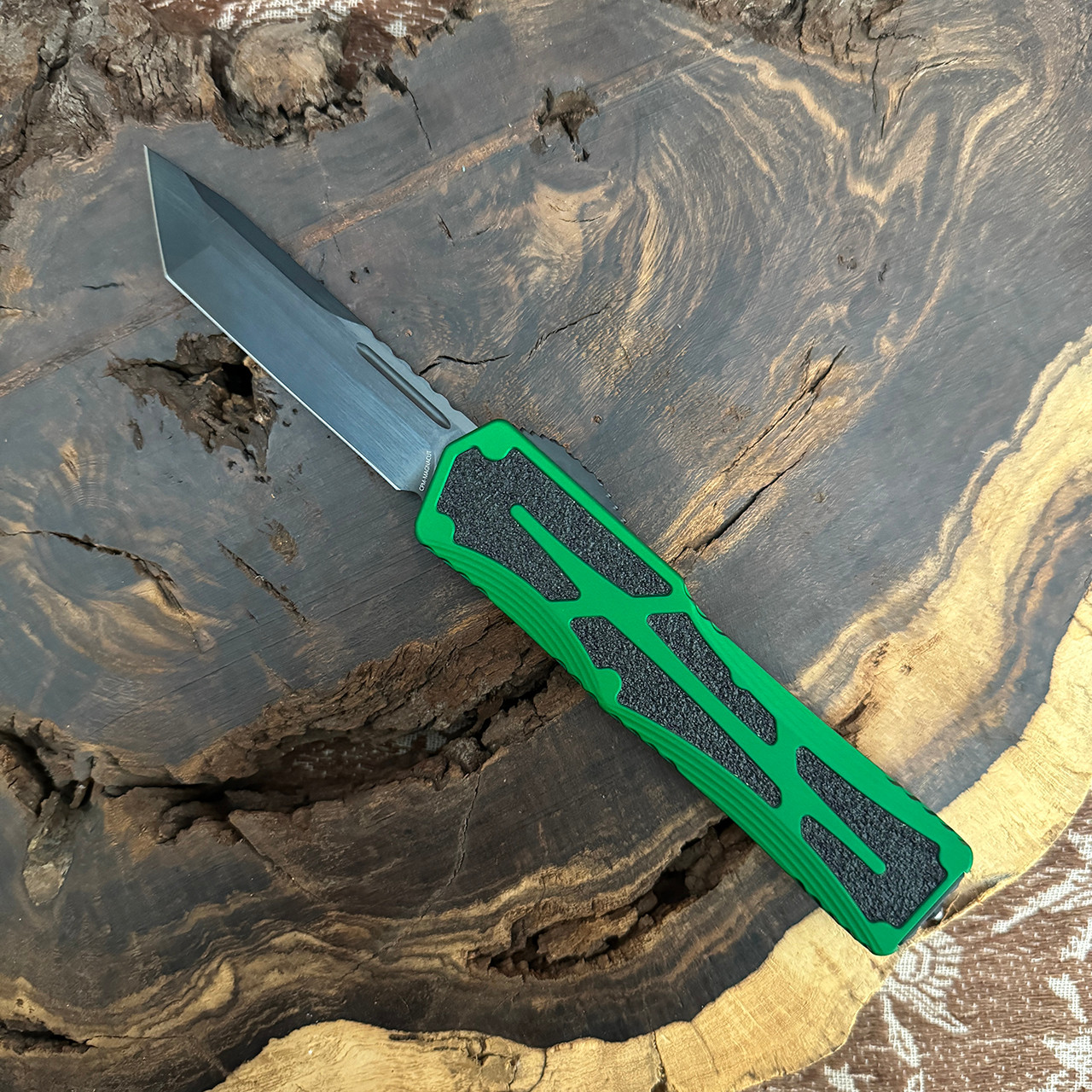 Heretic Knives Colossus T/E Toxic Green w/ Black Grip Inlays DLC