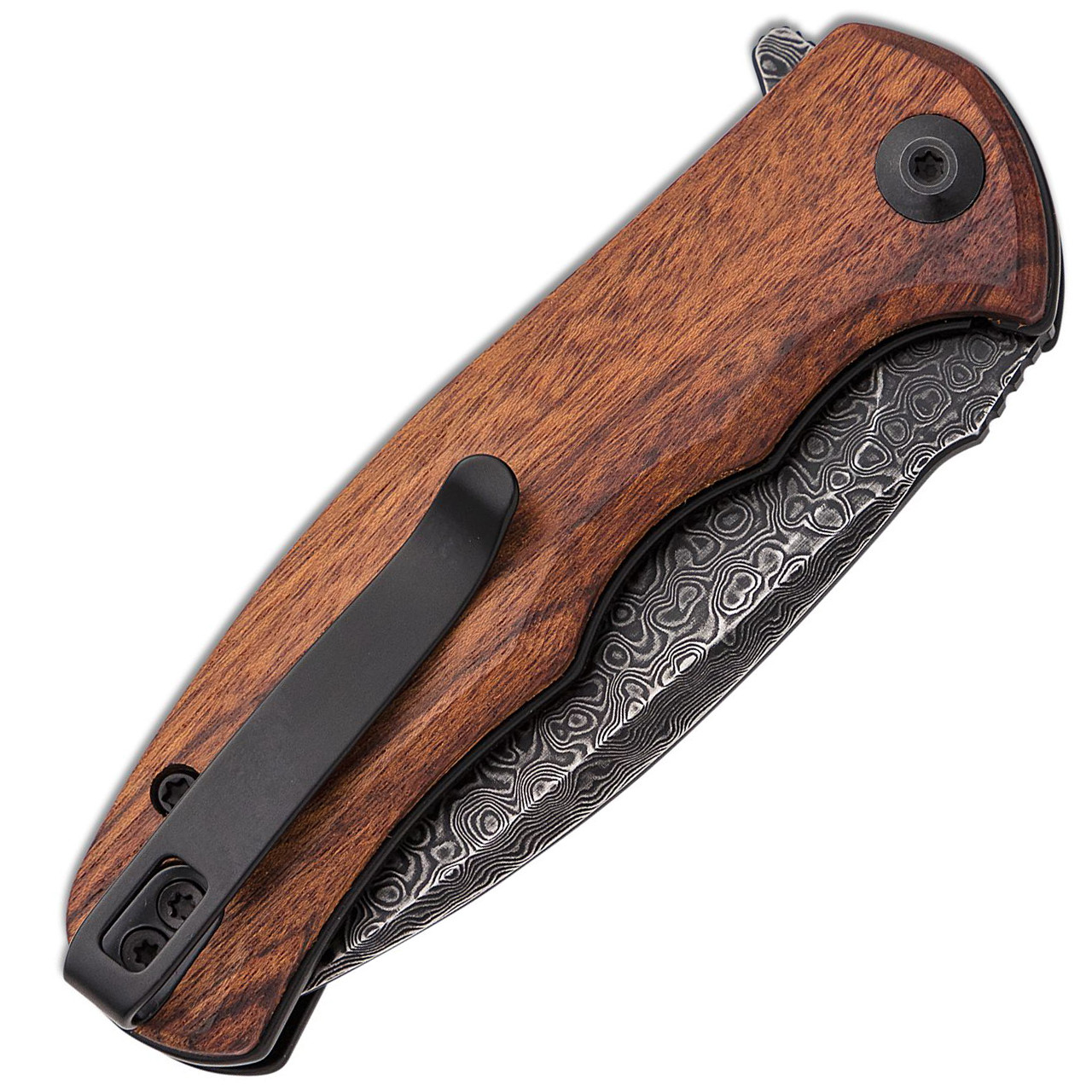 Civivi Mini Praxis Liner Lock Guibourtia Wood Handle Black Hand