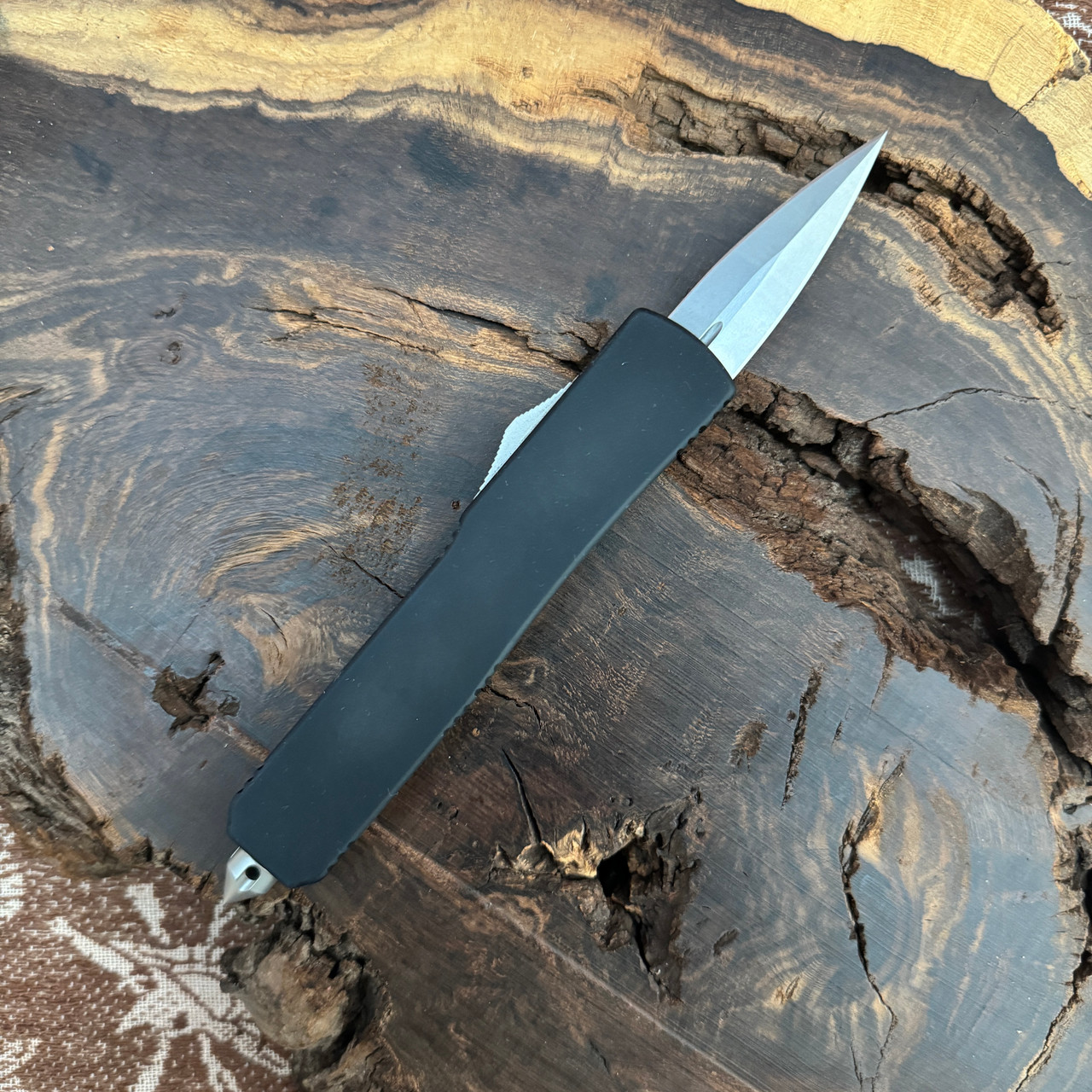 Microtech Venomtech OTF Auto D/E Black Stonewash Standard VT-10