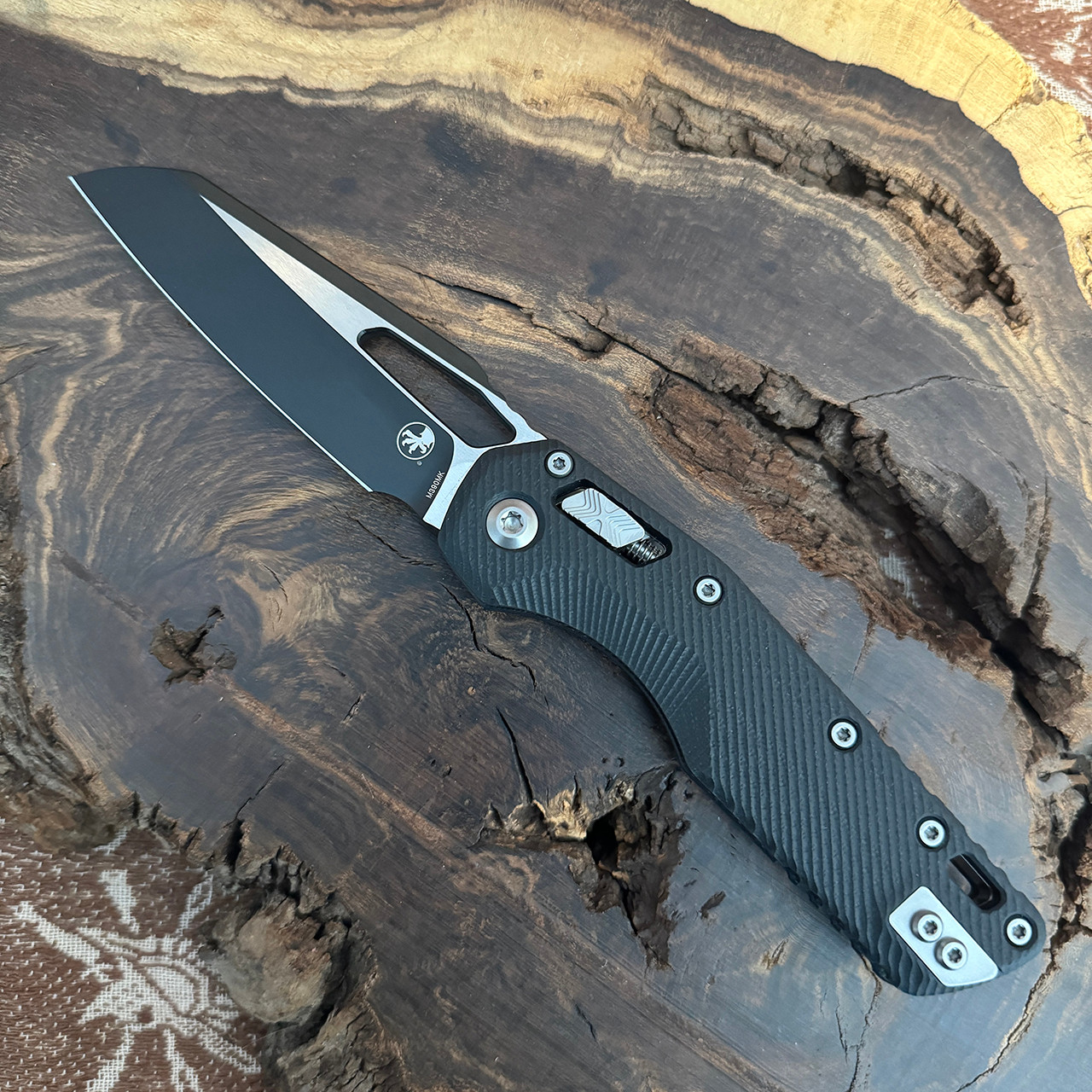 Microtech MSI RAM-LOK S/E Fluted Black G-10 Handle Black Standard