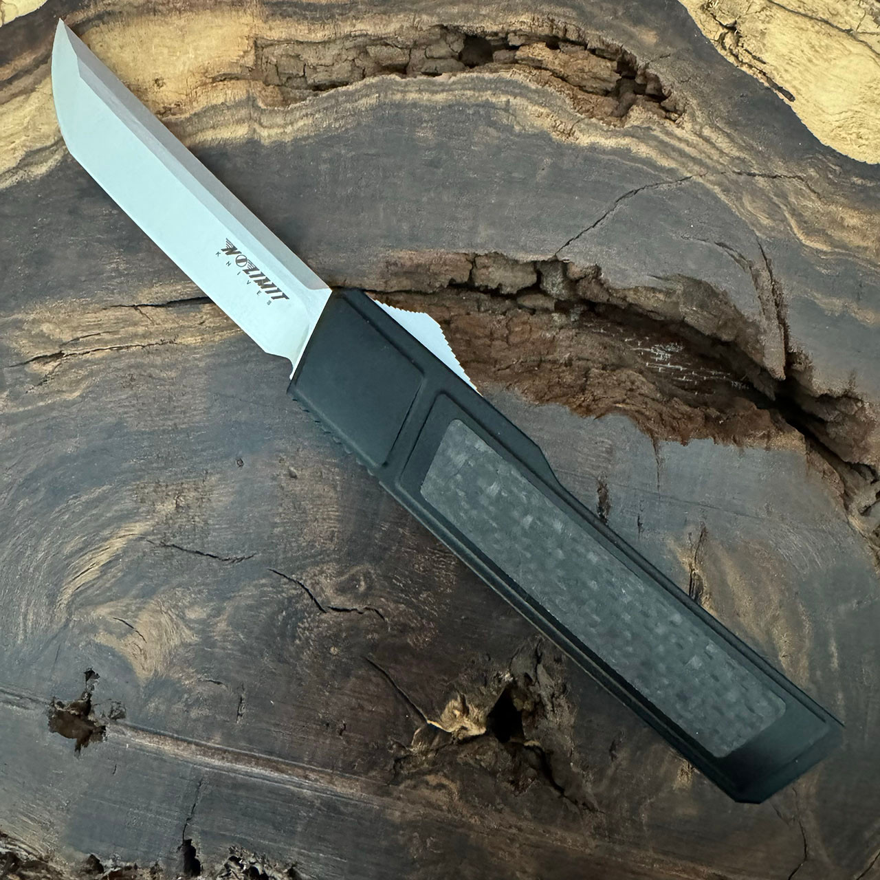 No Limit Knives Vespa Ripper OTF Black Aluminum Handle With Carbon