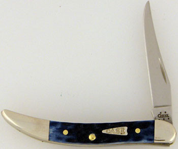 Case XX Tiny Texas Toothpick Navy Blue Jigged Bone 1292 American Edge