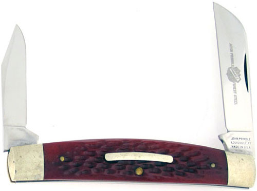 John Primble Two Blade Congress Large Red Bone American Edge Knives