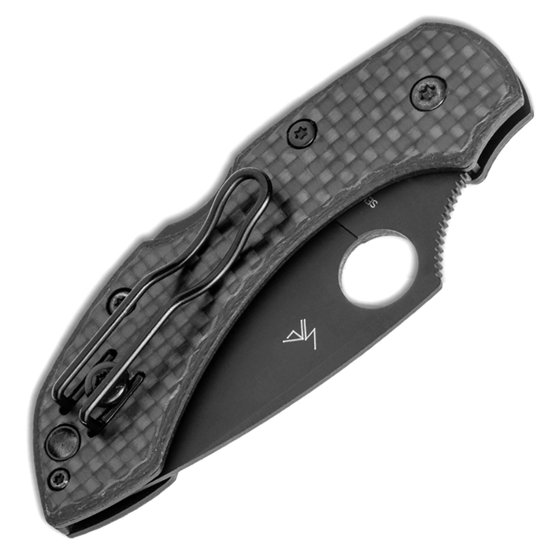 Spyderco Dragonfly 2 Lock Back Carbon Fiber Handle Black TiCN CruWear