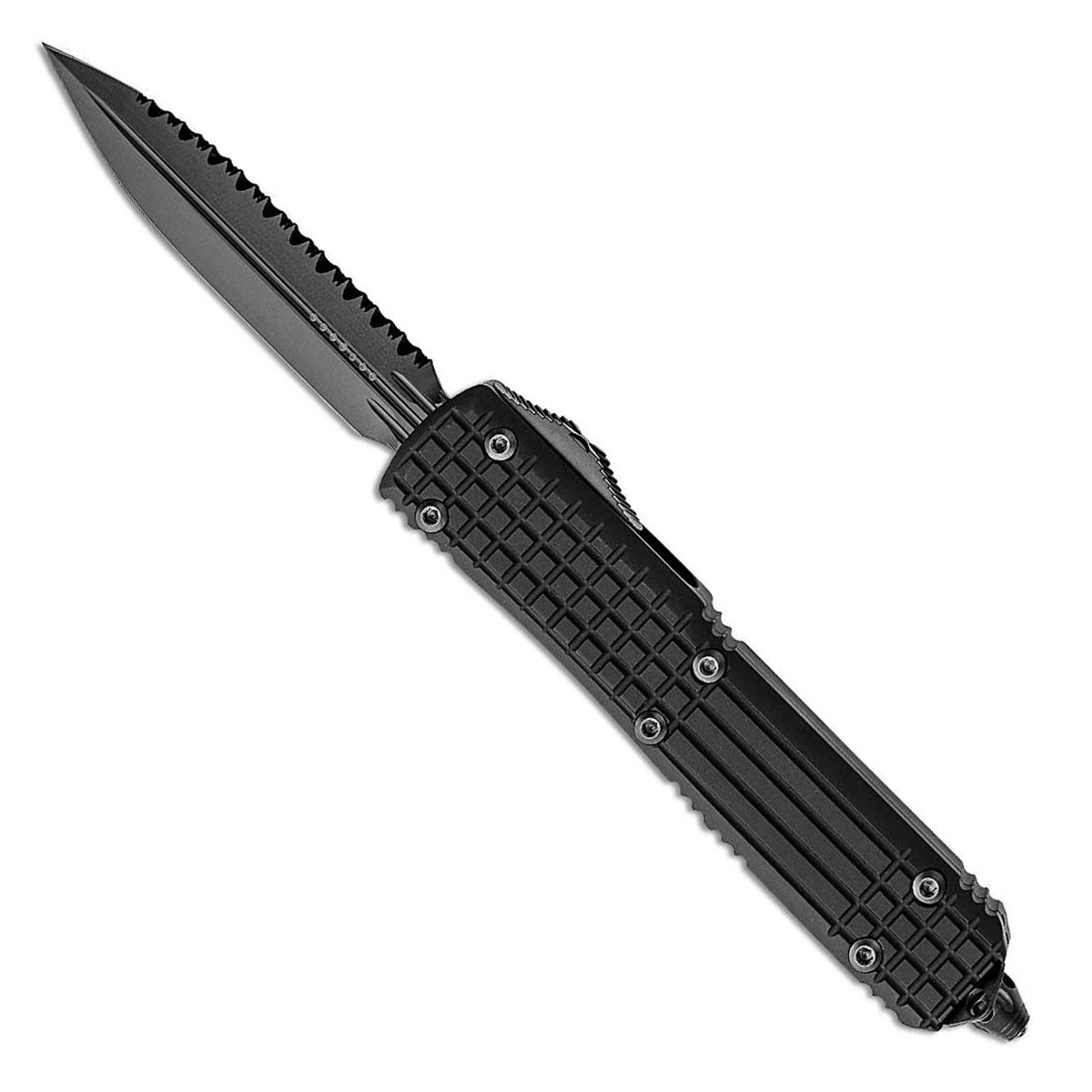 Microtech Ultratech T/E Shadow Delta Frag Fluted DLC w/ Nickel Boron