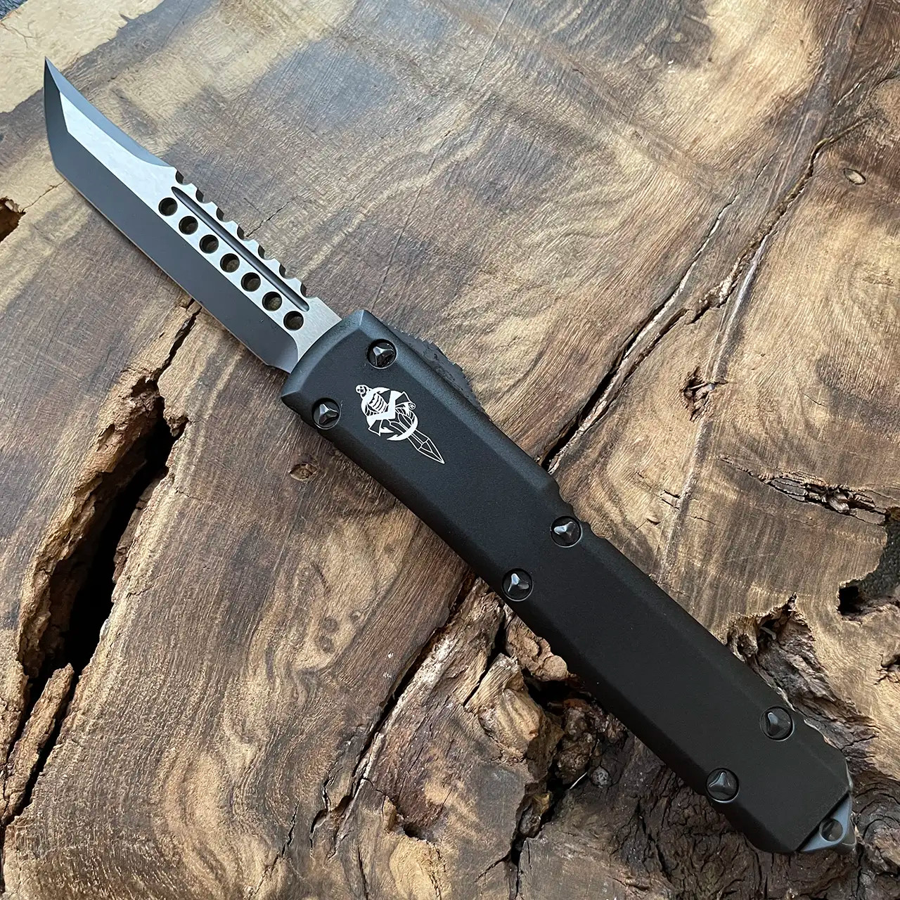 Microtech Ultratech Hellhound T/E Black Tactical Standard Signature ...