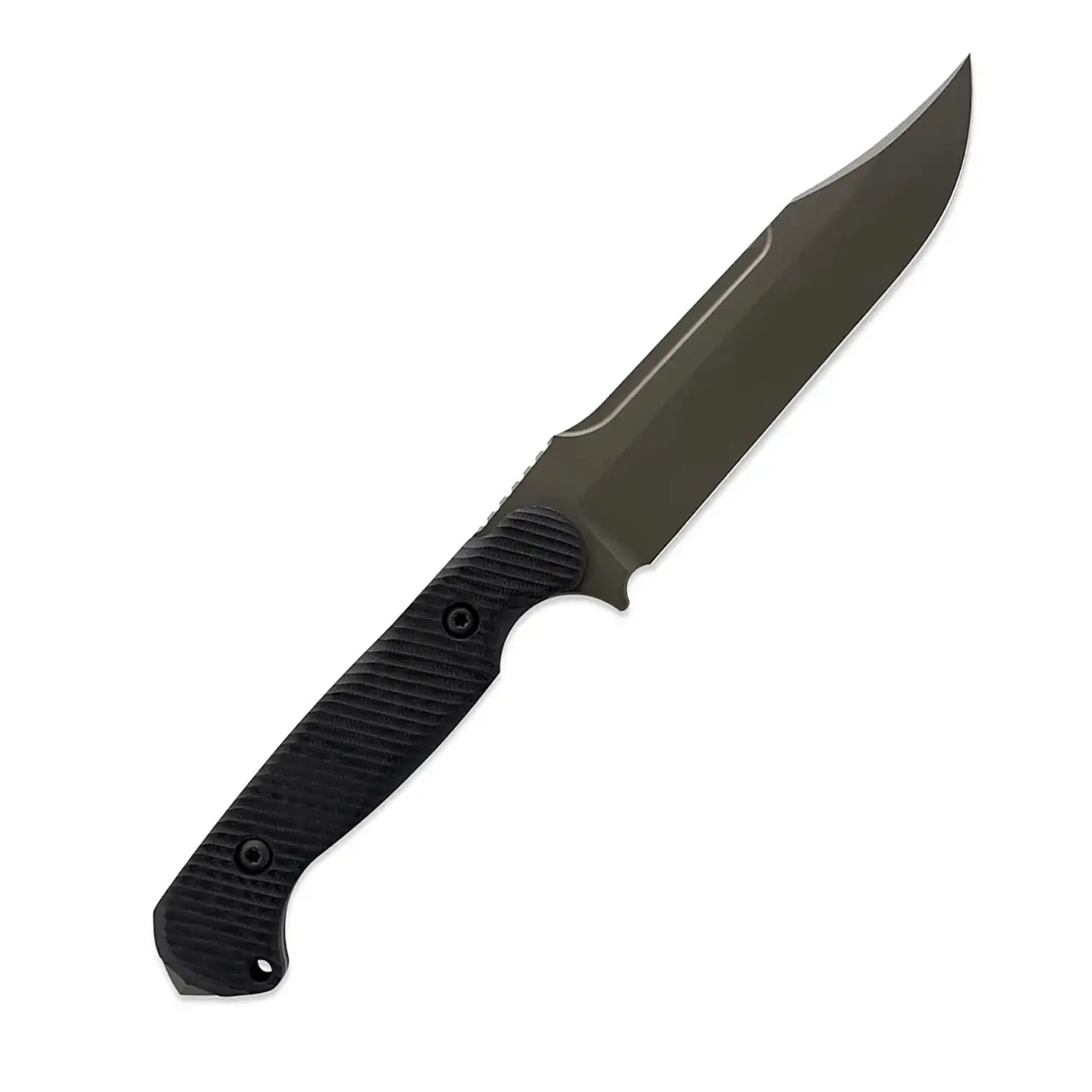 Toor Knives Valor Fixed Blade Black G10 Handle Woodland Green Blade