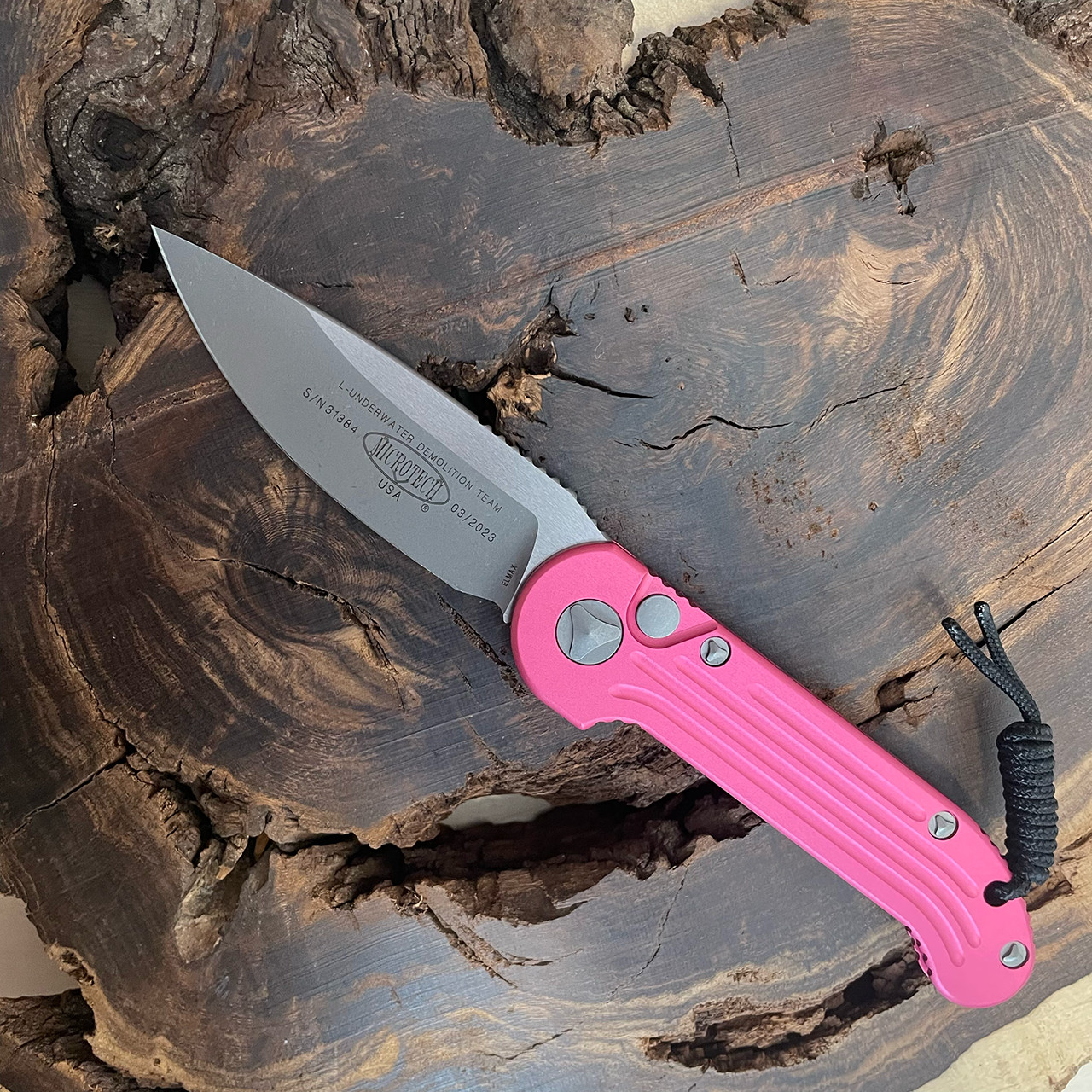 Microtech LUDT Auto Pink Apocalyptic Standard 13510APPK American