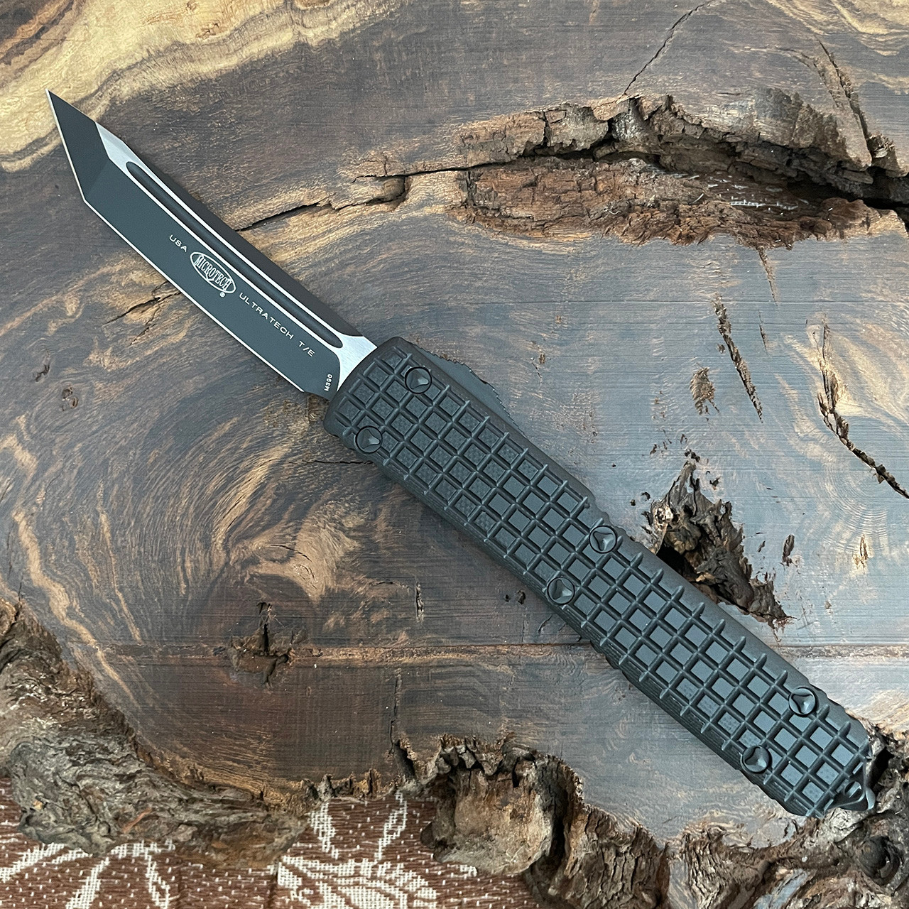 Microtech Ultratech T/E Black Frag G-10 Top Tactical Standard-Signature ...