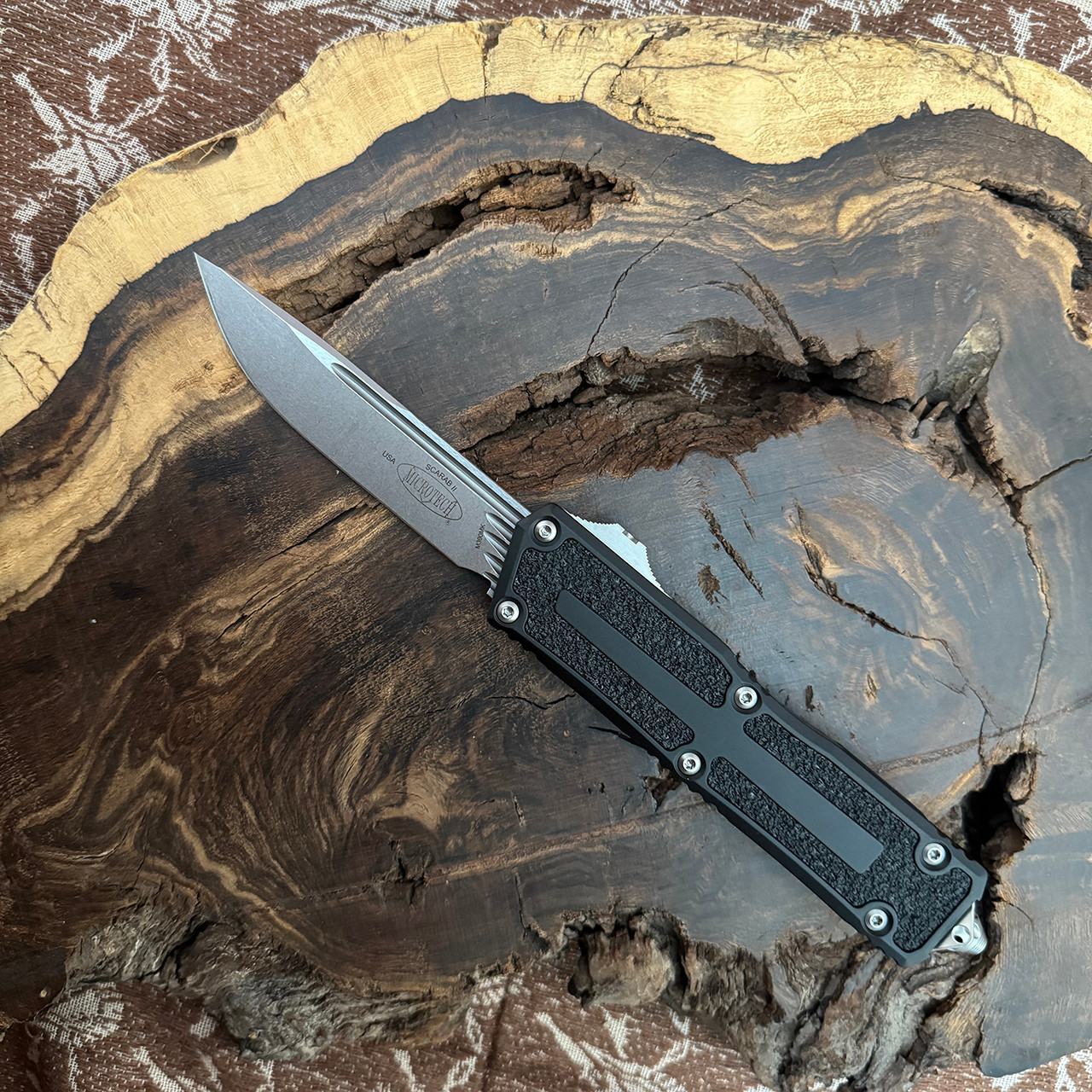 Microtech Scarab II Generation III S/E Black Stonewash Standard 1278-10 ...