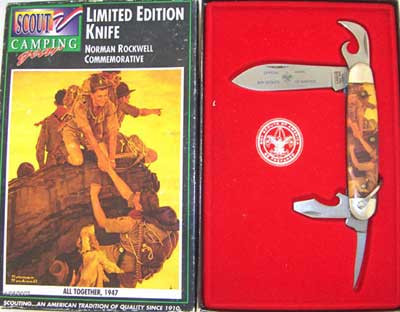 Camillus Boy Scouts of America Four Blade Scout Knife Norman Rockwell