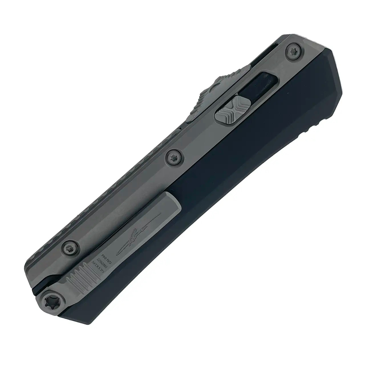 Microtech Glykon Bayonet Black Handle w/ Bead Blast Overlay Stonewash ...