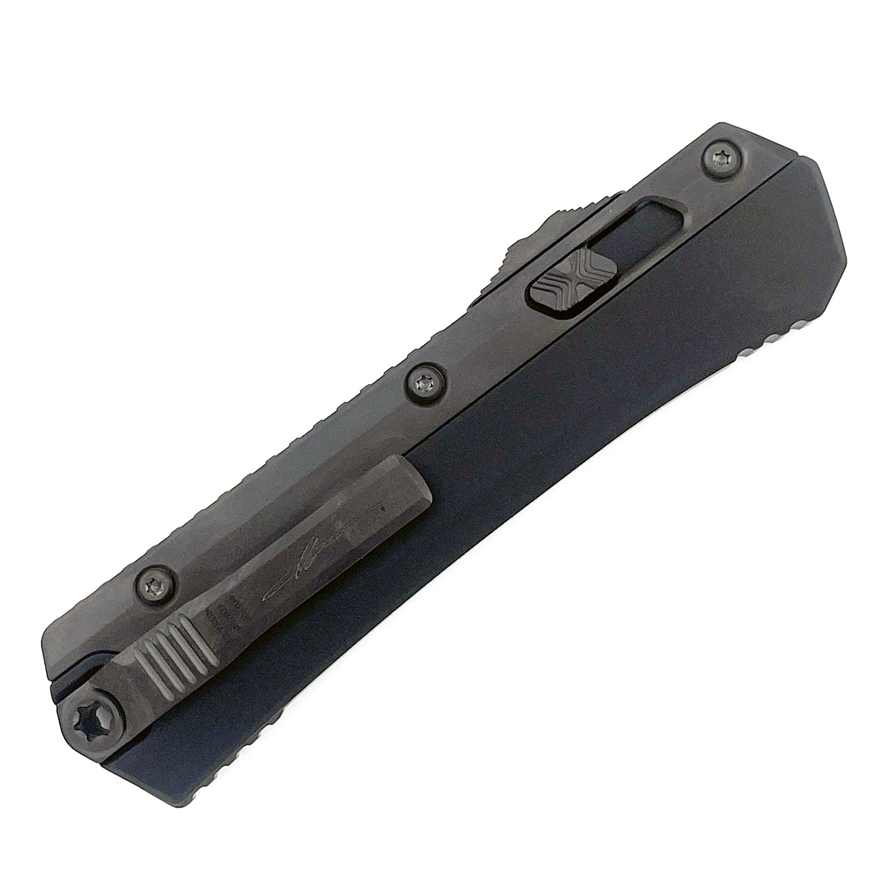 Microtech Glykon Shadow DLC Standard Nickel Boron Internals DLC