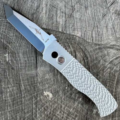 Pro-Tech Emerson CQC7 Auto Tanto Jigged Aluminum Handle Two Tone DLC/Satin Blade Facebook Exclusive Prototype