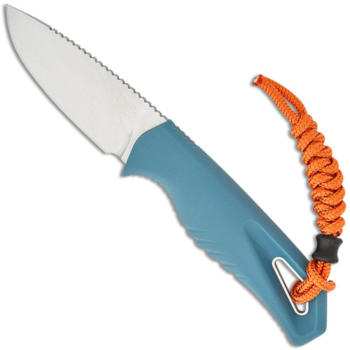 Benchmade Water Intersect Fixed Blade Depth Blue Santoprene Handle Stonewashed Blade 18050