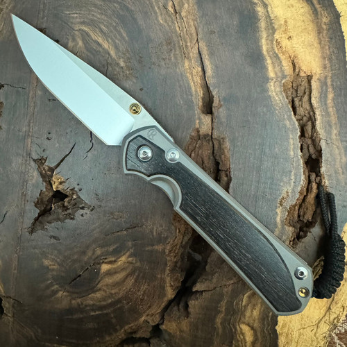 Chris Reeve Large Sebenza 31 Titanium Frame Lock Folder Bog Oak Inlay Polished CPM-MagnaCut Drop Point  Blade L31-1136