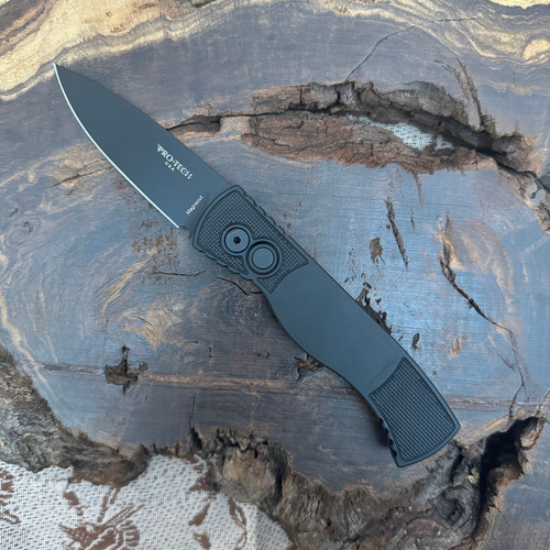 Pro-Tech TR-2 Skull Auto Black Handle W/Textured Corners DLC Black