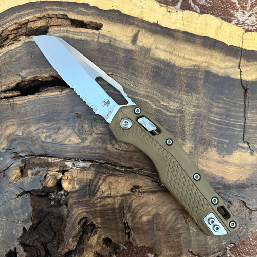 Microtech MSI RAM-LOK S/E Dark Earth Tri-Grip Polymer Stonewash Serrated 210T-11PMDE