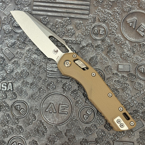 Microtech MSI RAM-LOK Fluted Tan G-10 Handle Stonewash Standard 210-10FLGTTA