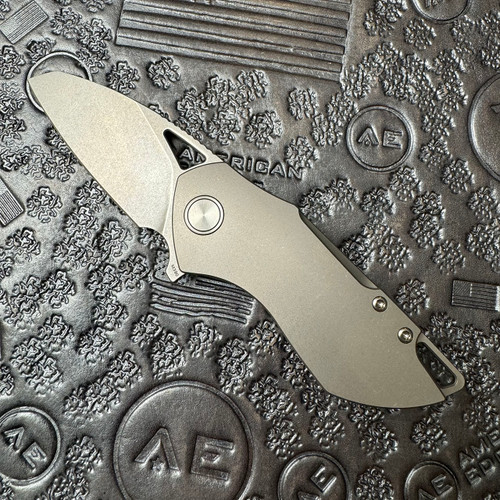 Grissom Knife and Tool Riverstone Frame Lock Titanium Handles w