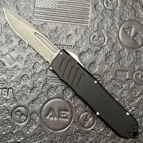 Guardian Tactical RECON-040 S/E Black Handle Stonewash Serrated Blade 113512
