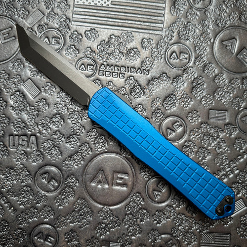 Heretic Knives Manticore X Tanto Blue Frag Handle DLC Standard Blade H031F-6A-BLU