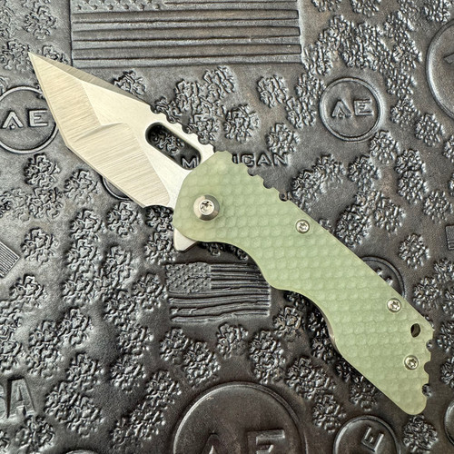 A2D Attn2Detail Mercantile Mark 2 Small Folder Frame Lock S/E Jade G10 Handle Satin Magnacut Blade