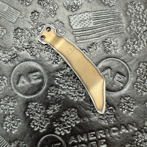 Maverick Customs Pocket Clip for Microtech Stitch/Brachial Blasted Flamed Titanium